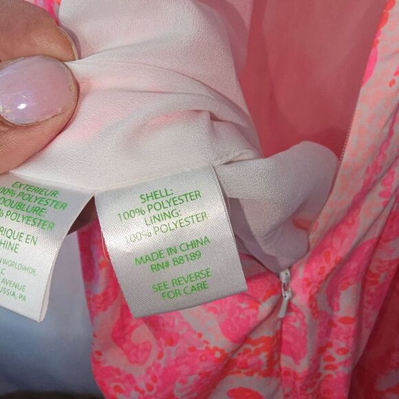 Lilly Pulitzer Dress Womens 6 Pink Adjustable Straps Preppy Resort Romper - Picture 10 of 13
